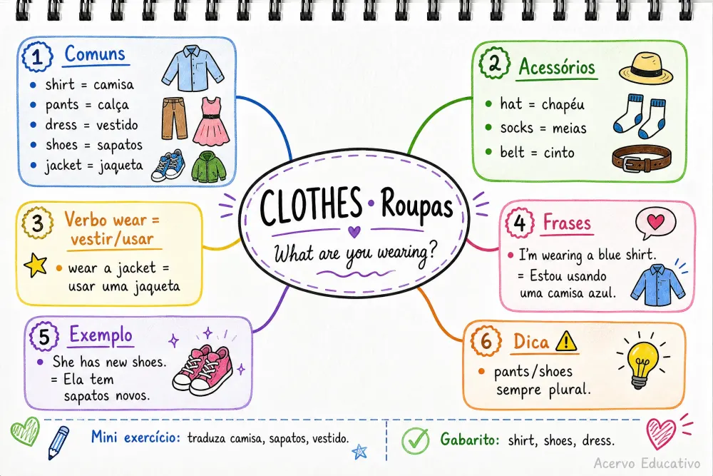 Mapa mental - Roupas (A1)